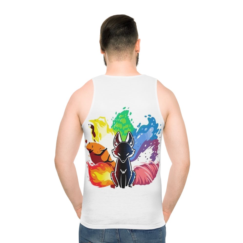 Unisex tank top with mythical fox design