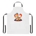 Illustration of a lava leopard, a legendary fantasy animal, printed on a durable apron