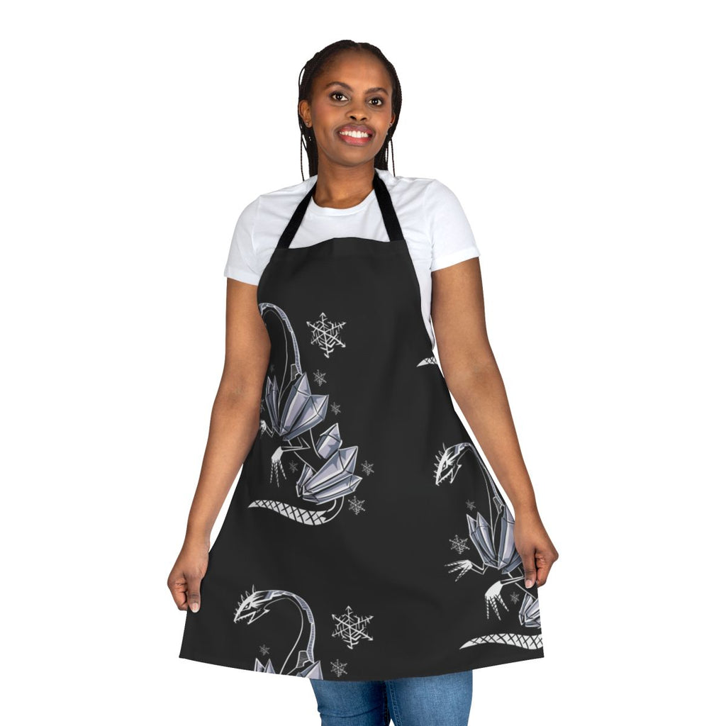 Apron featuring a mythological legendary animal, such as a dragon or other magical creature, in a fantasy art design.