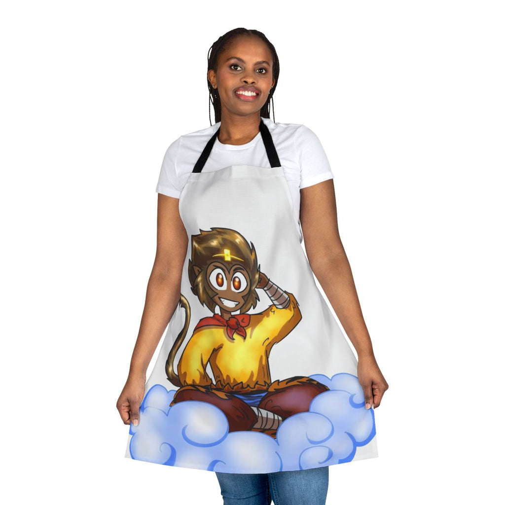 Monkey King inspired apron featuring Sun Wukong from the classic Chinese tale Journey to the West