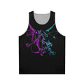 Mythical neon legendary animal design on unisex tank top