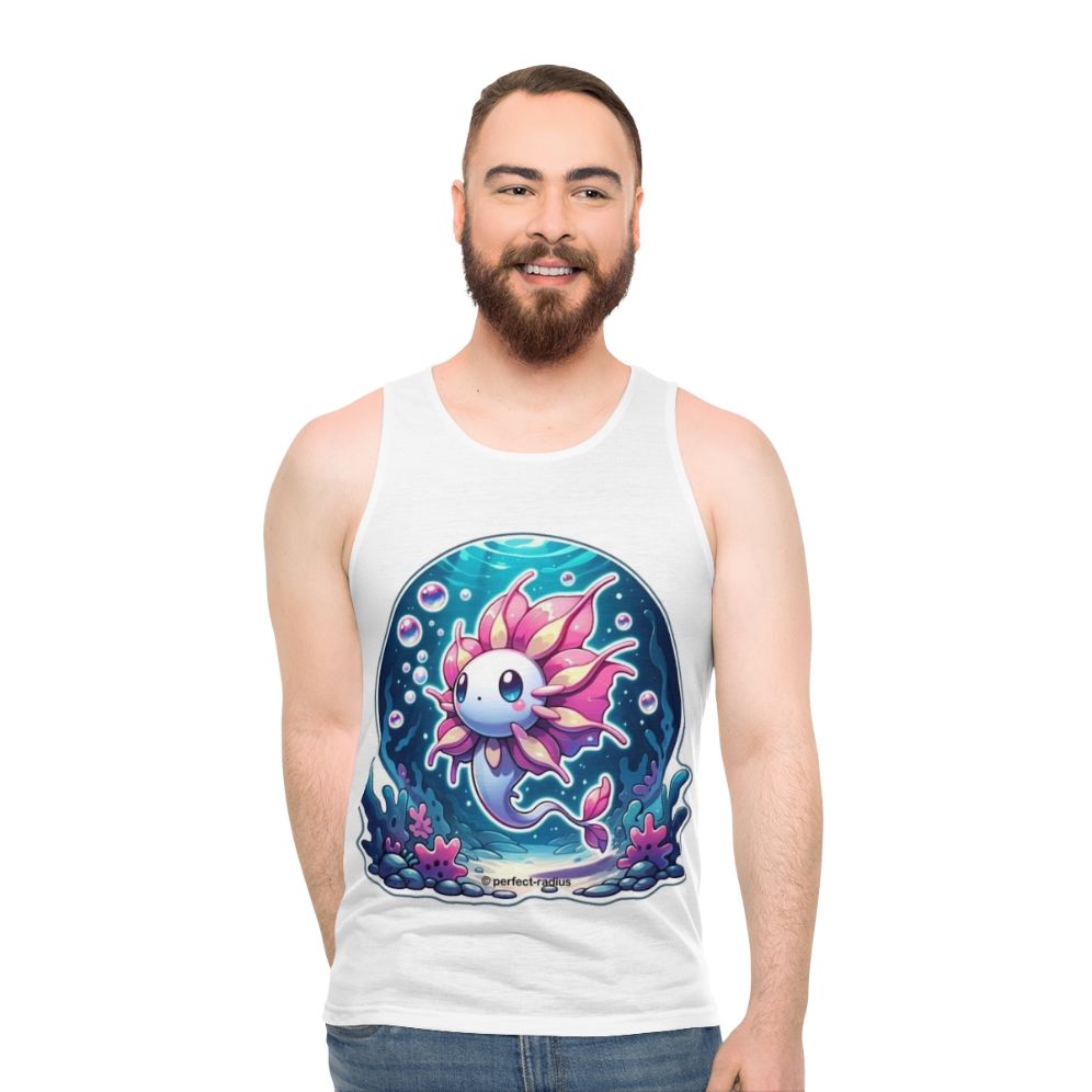 Whimsical fantasy petal fish tank top