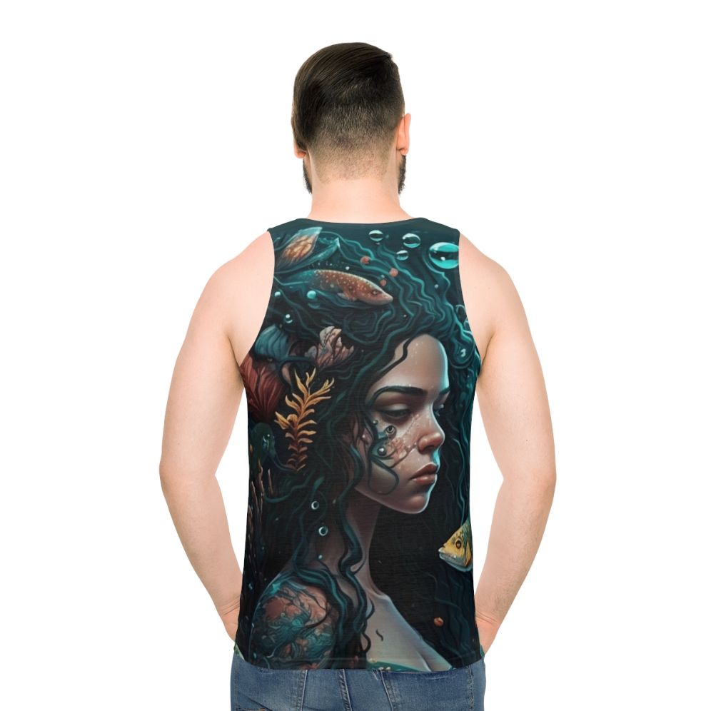 Unisex tank top featuring mythical sea creatures
