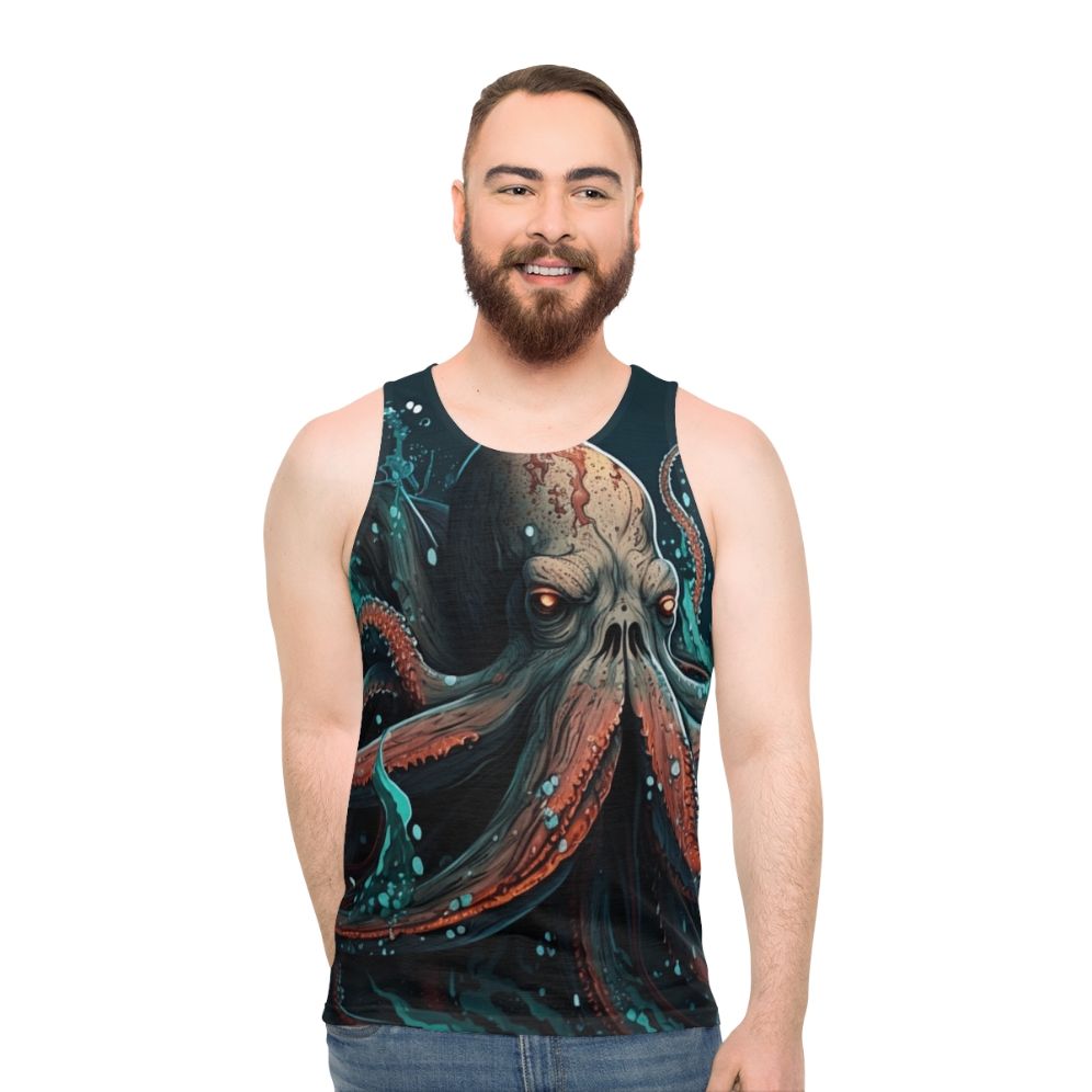 Unisex tank top featuring enchanted aquatic beasts