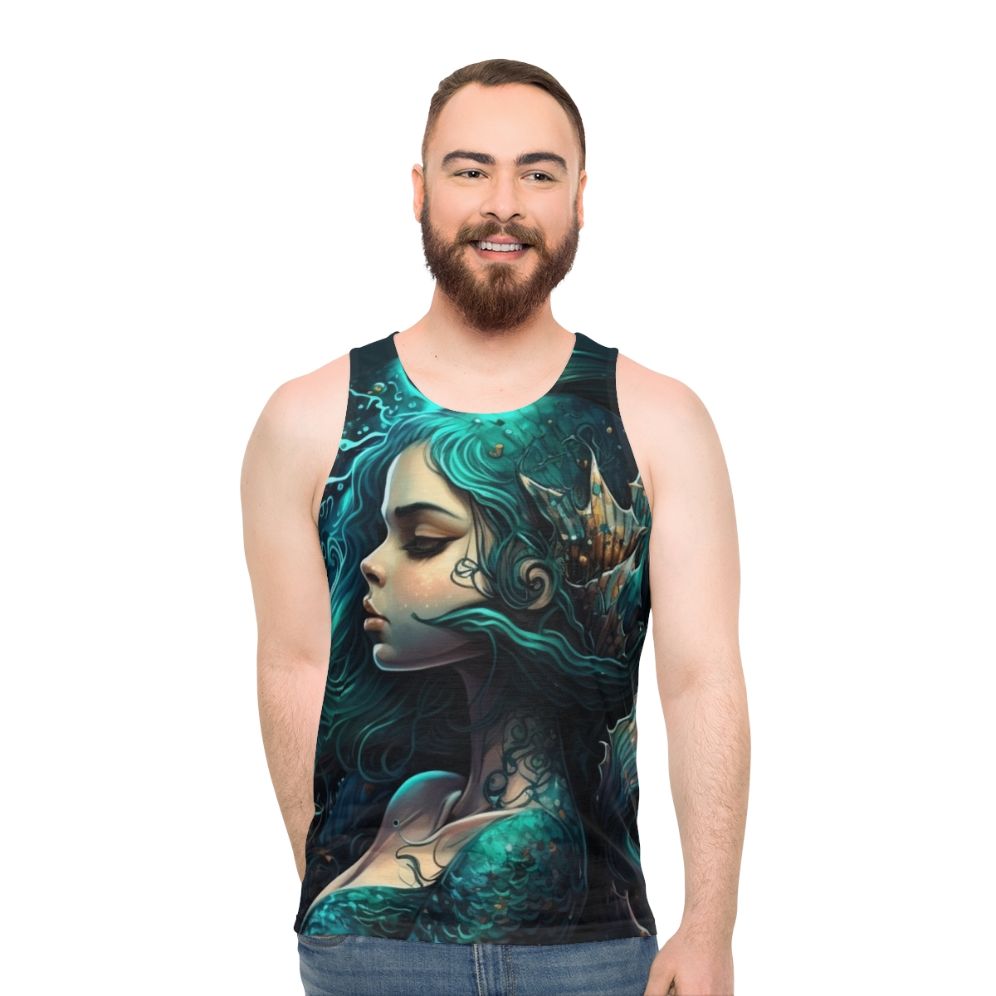 Unisex tank top featuring mythical sea creatures design