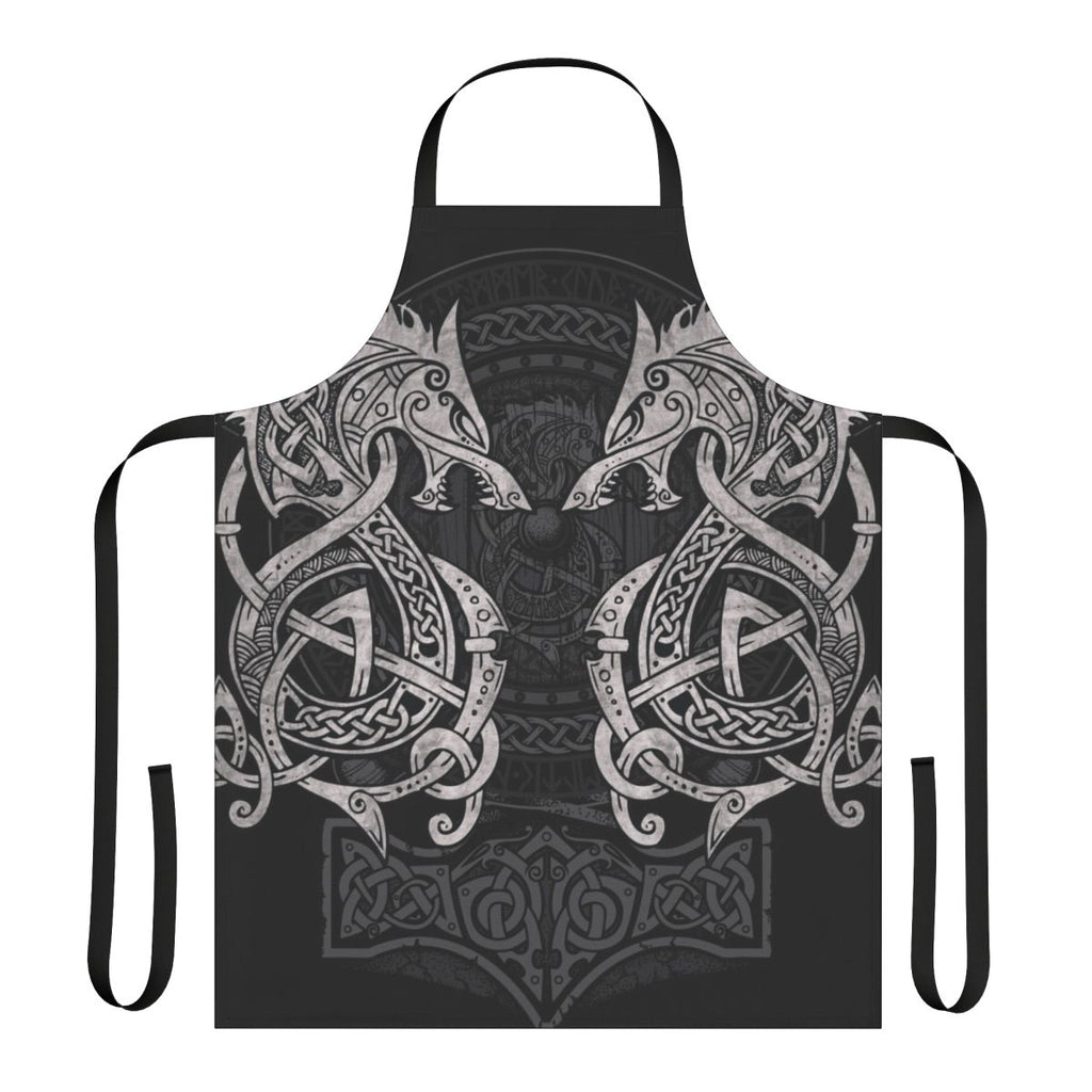 Mythical wolf apron featuring Fenrir from Norse mythology