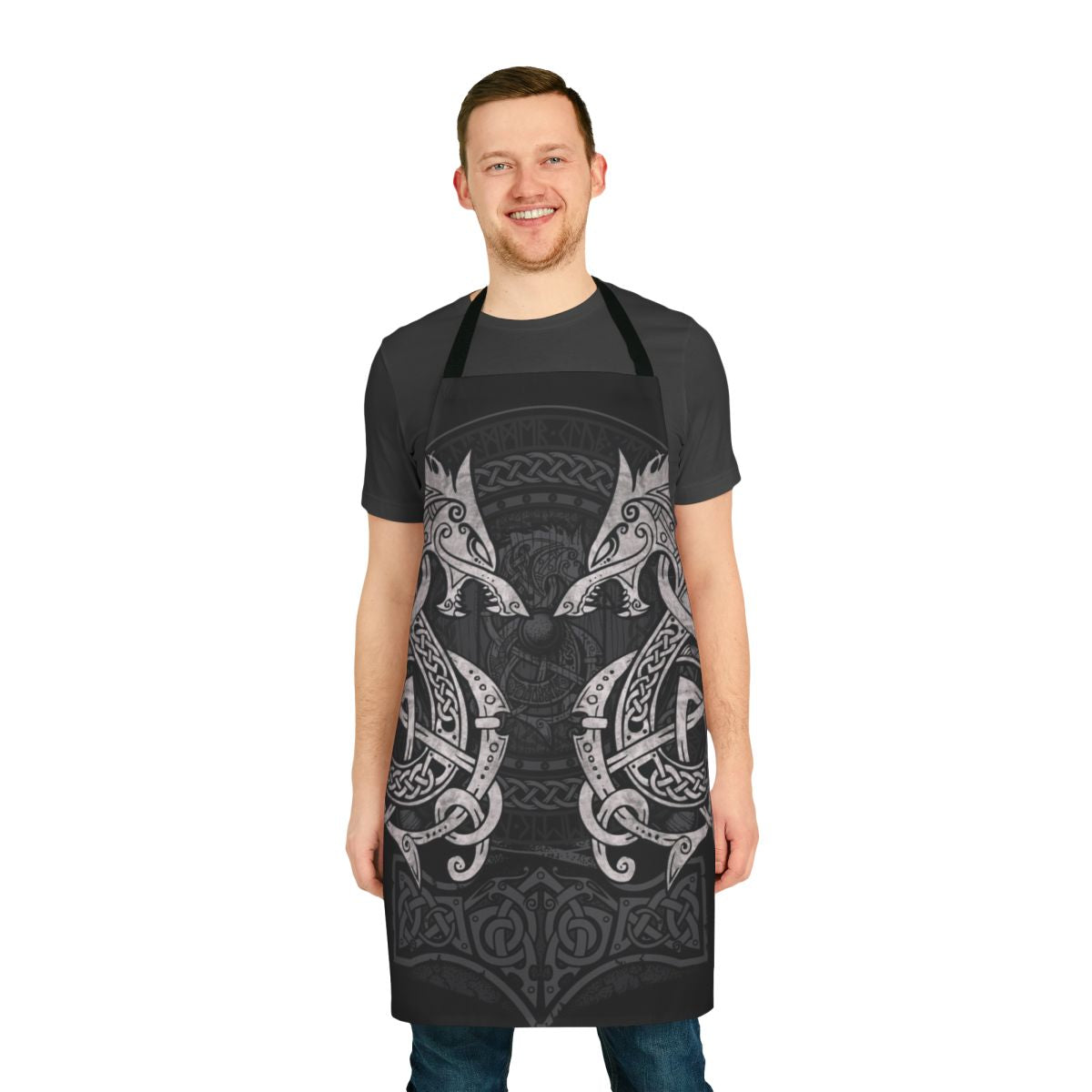 Mythical wolf apron featuring Fenrir from Norse mythology