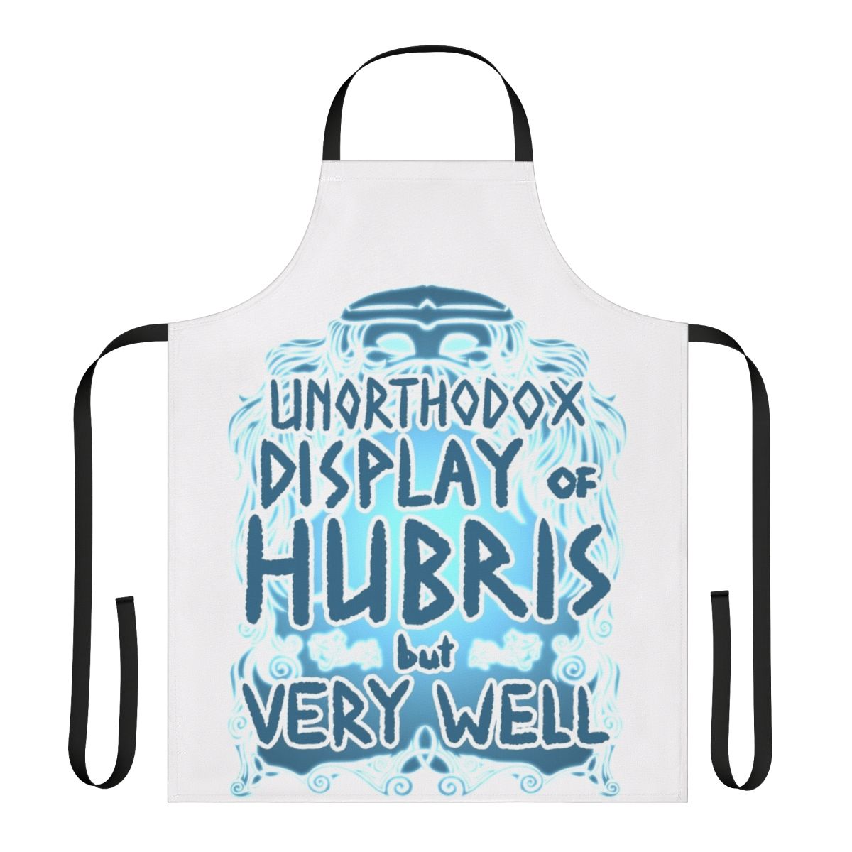 Mythological Norse-inspired apron with imagery evoking Norse mythology and fantasy
