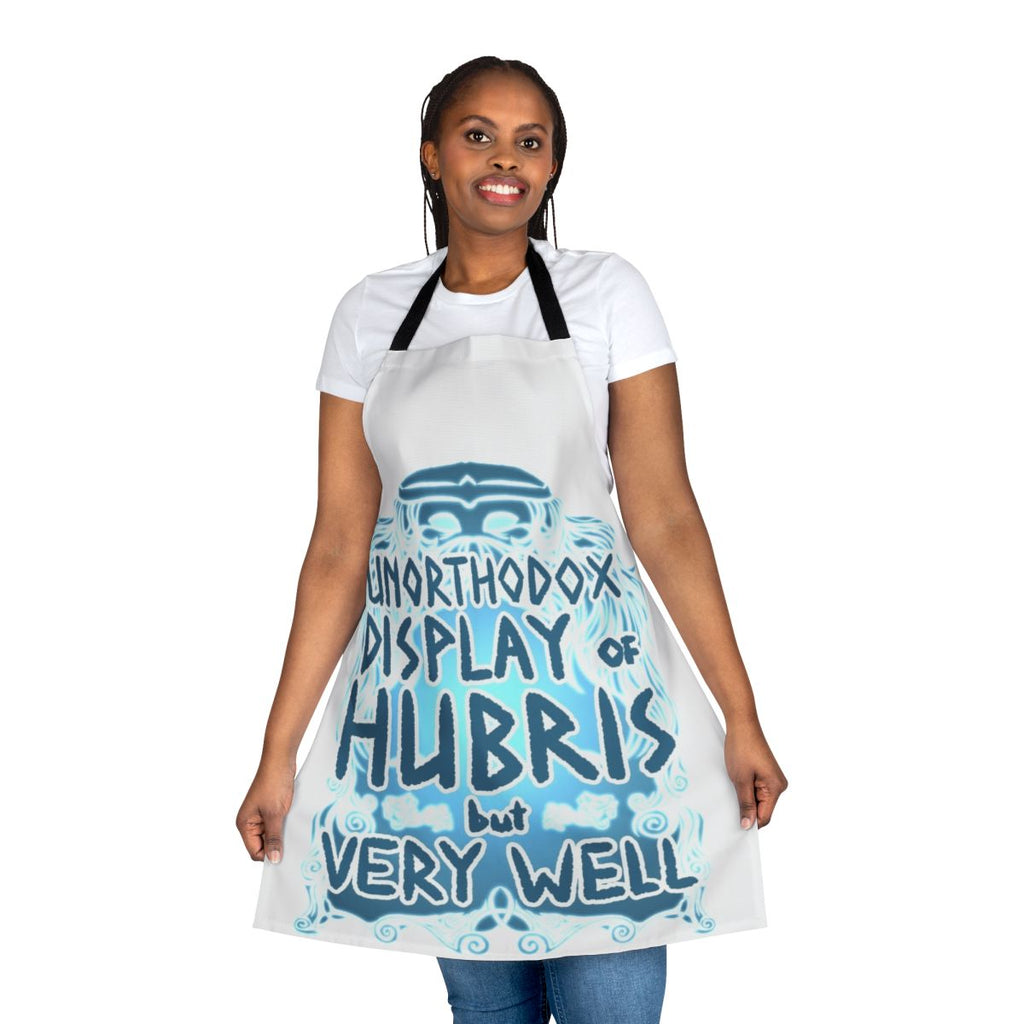 Mythological Norse-inspired apron with imagery evoking Norse mythology and fantasy