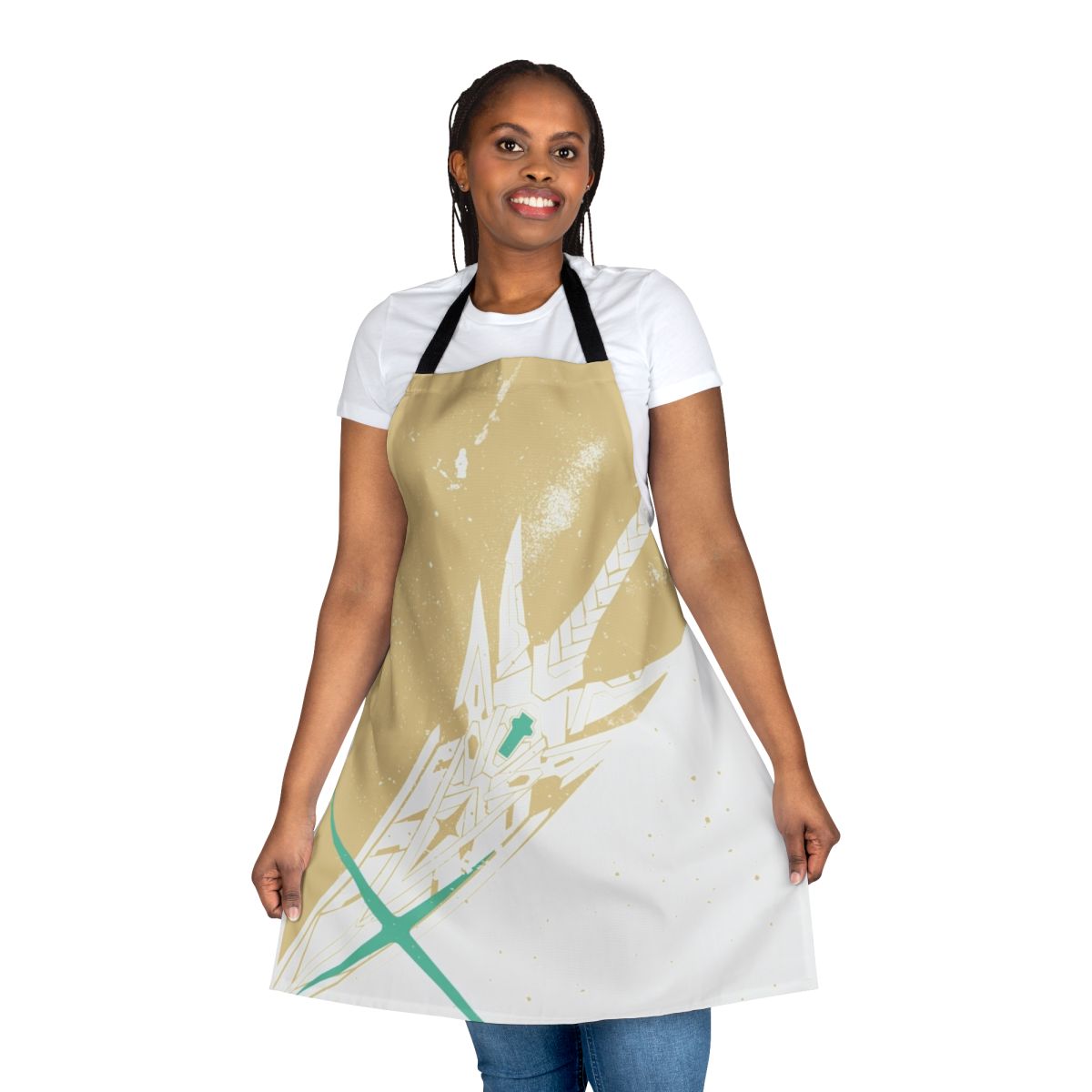 Stylized apron featuring Mythra, the Aegis Blade from the Xenoblade Chronicles 2 video game.