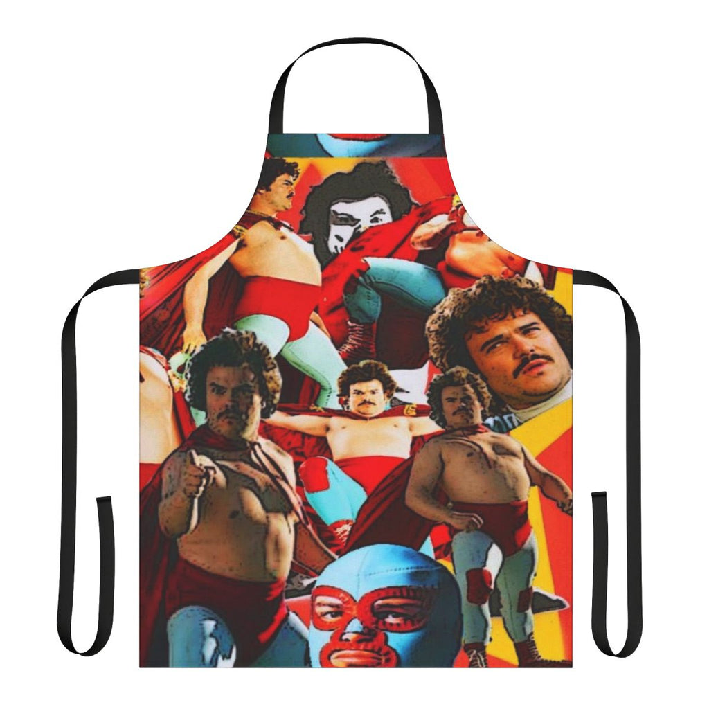 Nacho-inspired luchador wrestling apron with vibrant colors