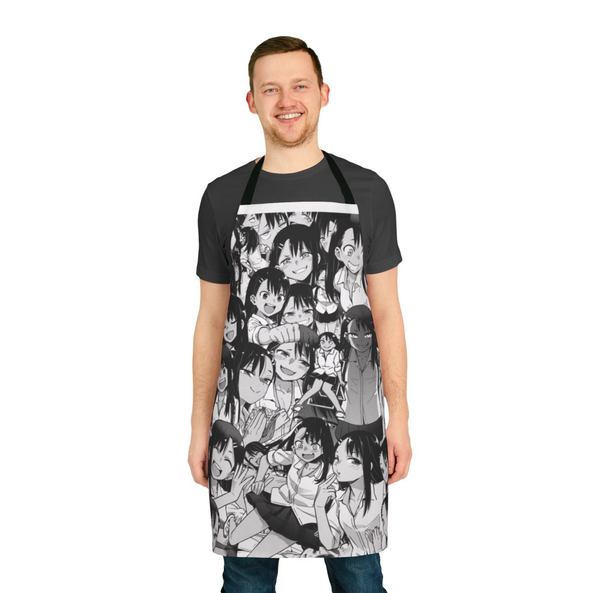 Nagatoro-inspired bully apron with smug, sadistic, and femdom design