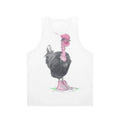 Unisex naked neck chicken in high tops tank top