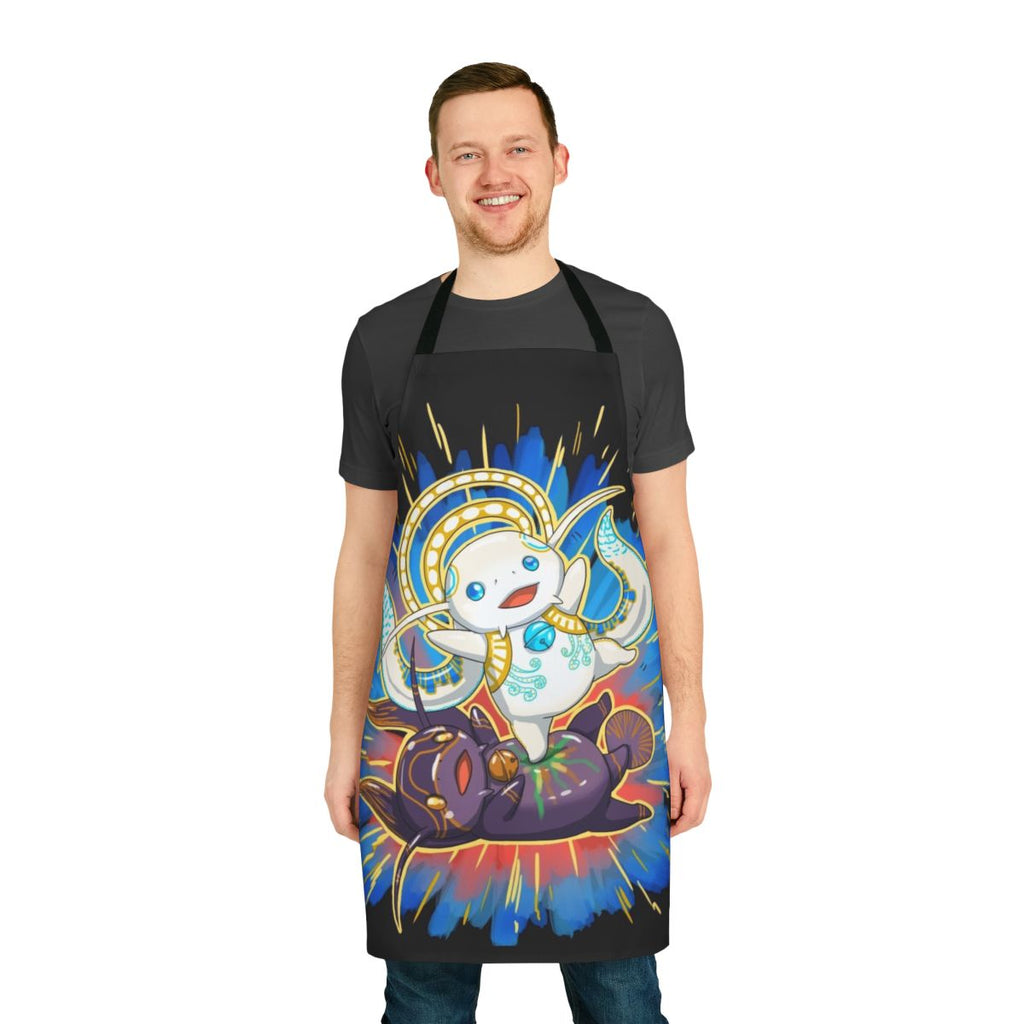 Namazu anime inspired kick apron featuring Hydaelyn and Zodiark symbols