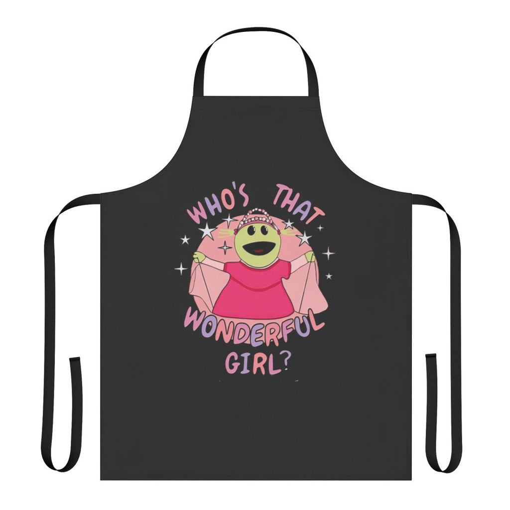Nanalan-inspired apron featuring the character Peepo, a "wonderful girl"