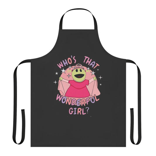 Nanalan-inspired apron featuring the character Peepo, a "wonderful girl"