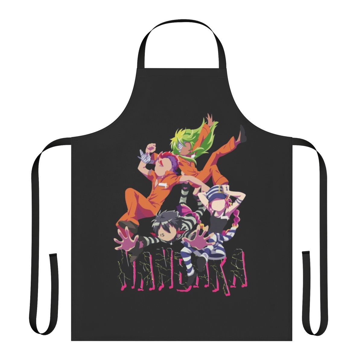 Nanbaka-inspired anime apron with Zero's distinctive numbers design
