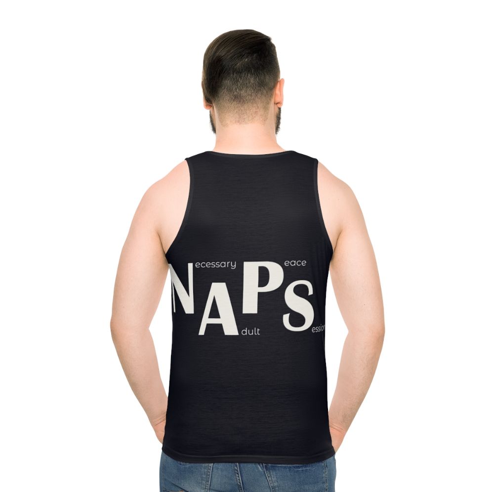 Napping king unisex tank top