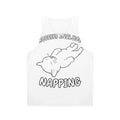 White cat napping unisex tank top