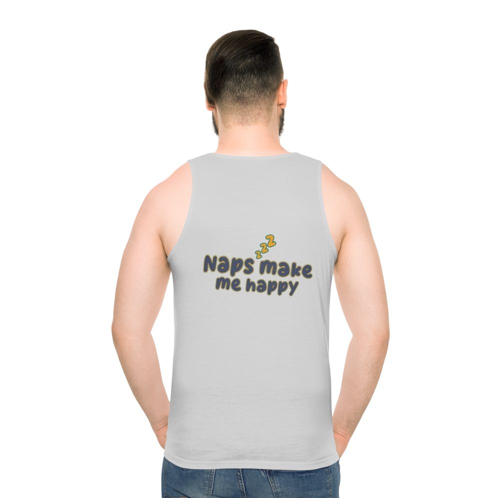 Unisex tank top with "Naps Fix Everything" design
