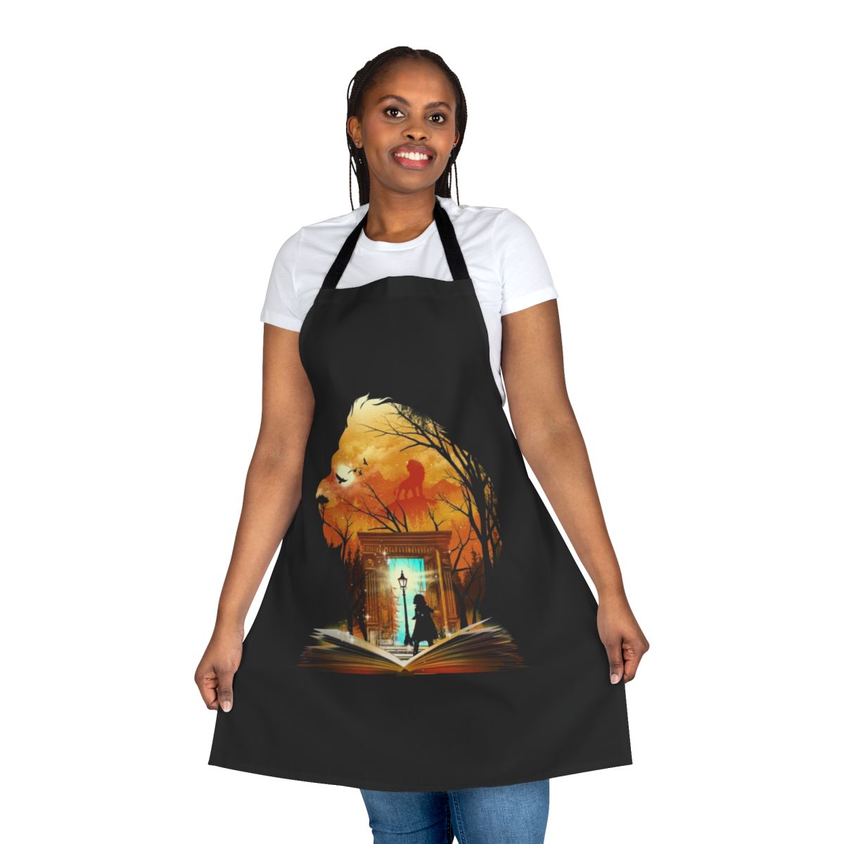 Courage Dear Heart Narnia-inspired apron for book lovers and movie fans