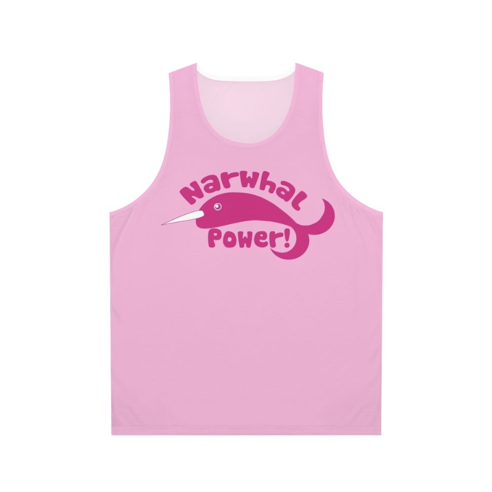 Narwhal power unisex tank top
