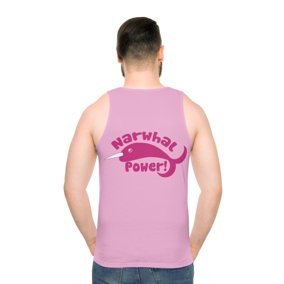 Narwhal power unisex tank top
