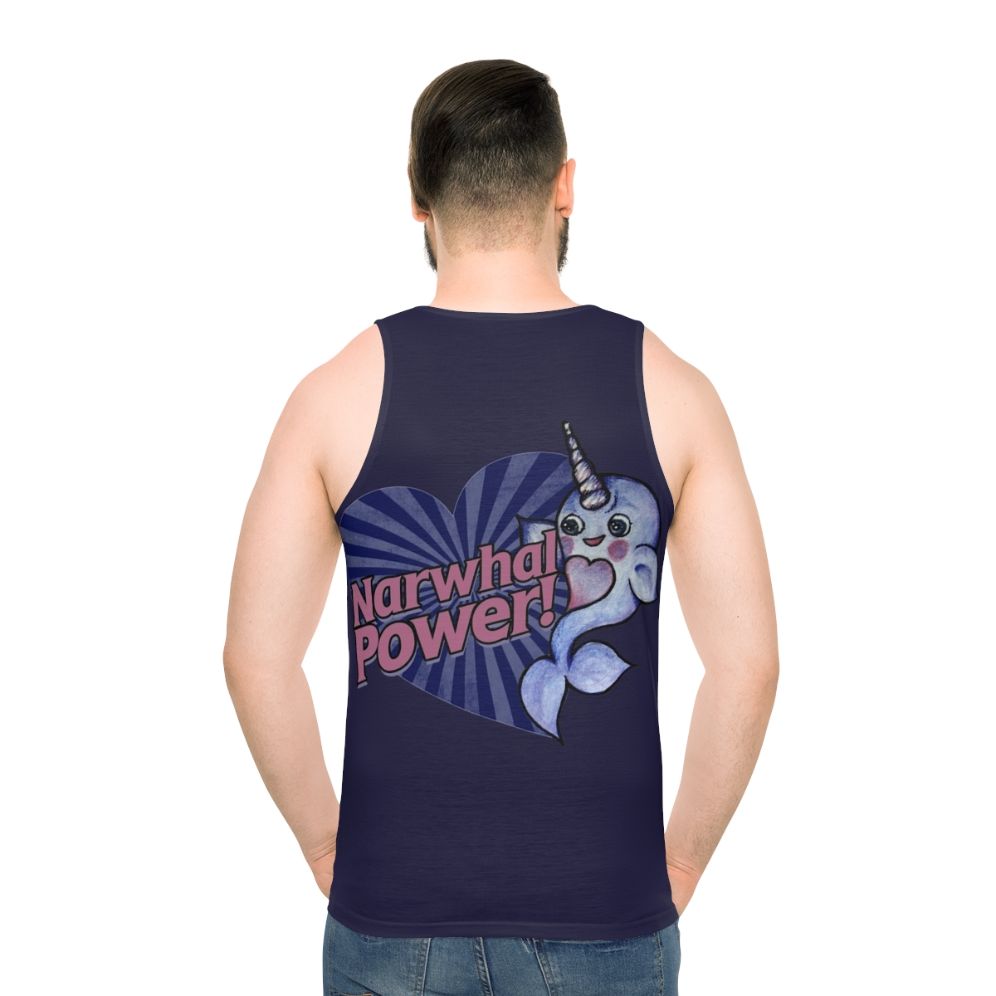 Narwhal power unisex tank top