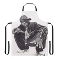Nas-inspired photoshoot apron with urban, hip hop aesthetic design