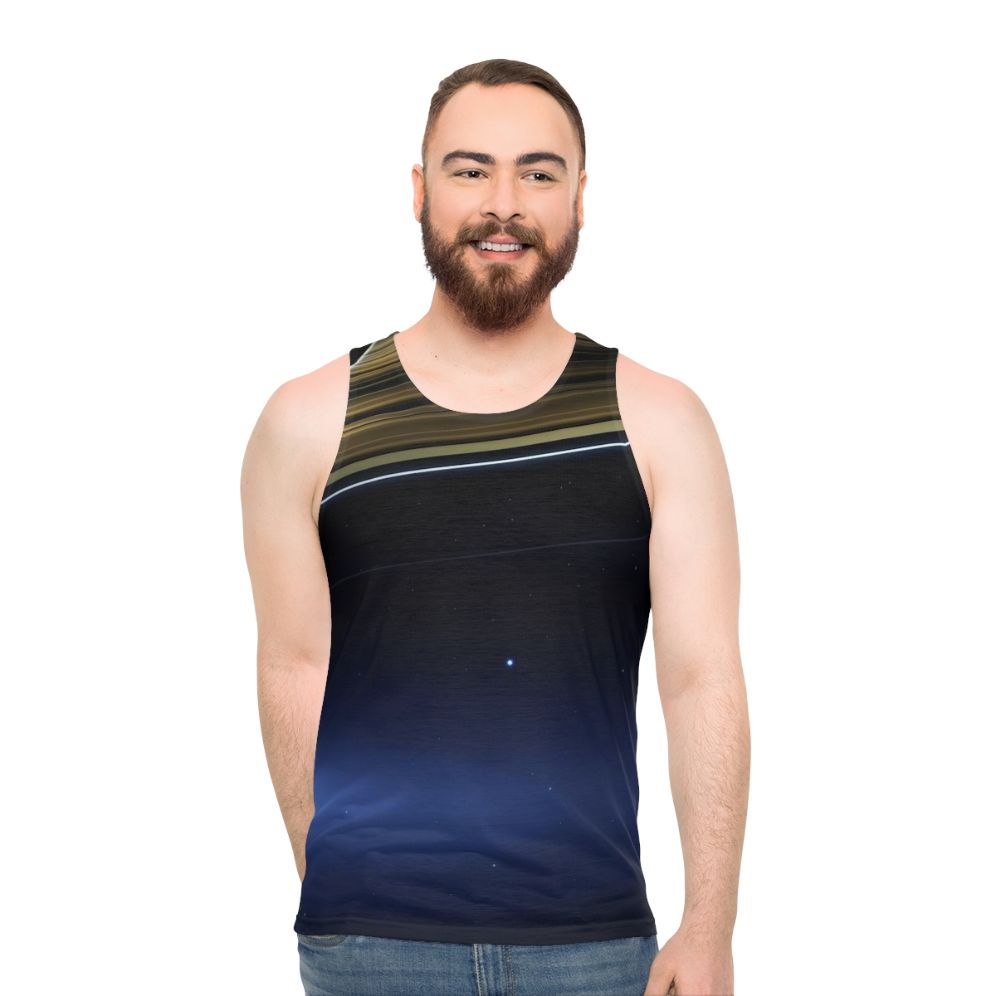 Nasa Pale Blue Dot Cassini Saturn Unisex Tank Top