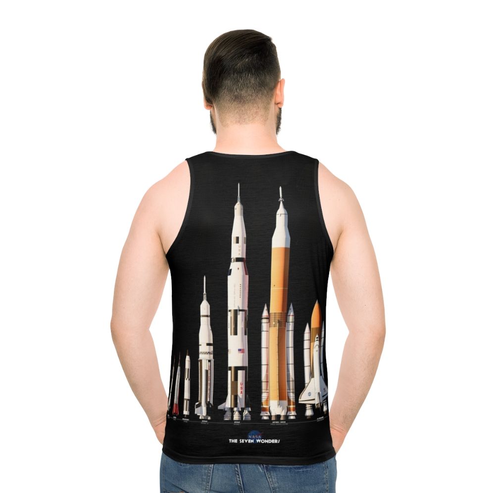 Nasa Rockets Black Background Unisex Tank Top