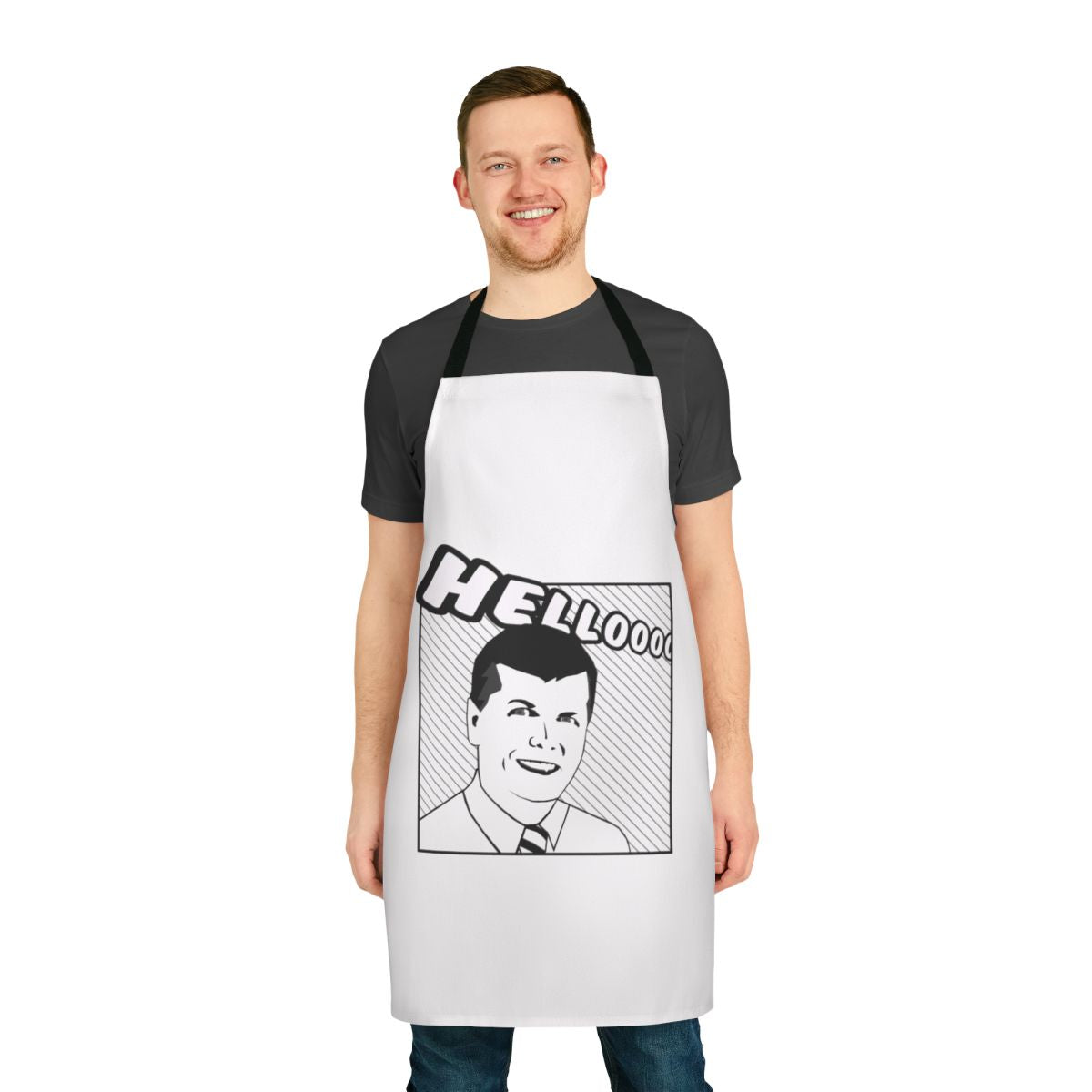 National Tiles inspired apron featuring the popular Frank Walker meme design