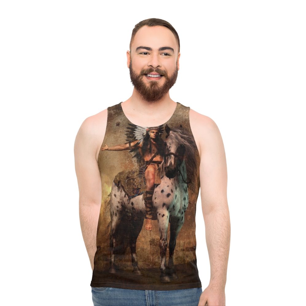 Native American Chief Design Unisex Tank Top