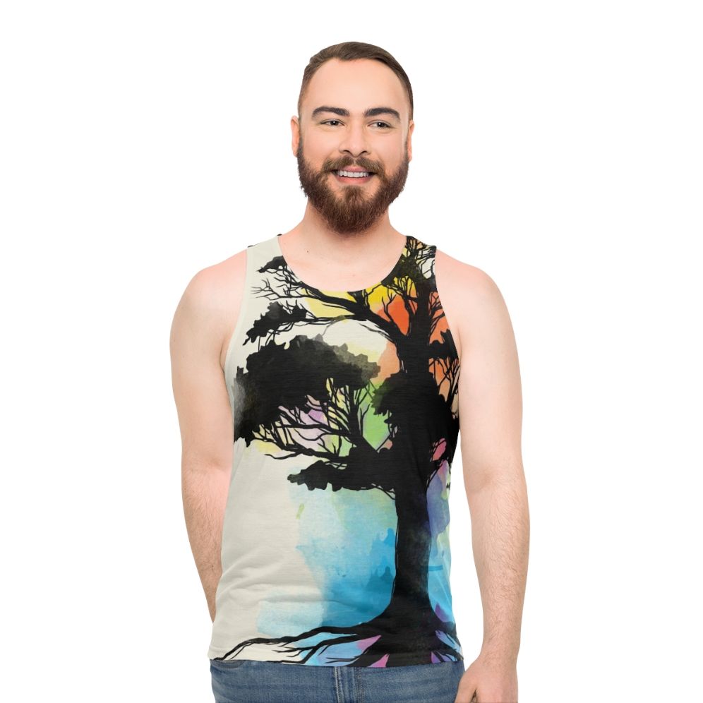 Natural Source Unisex Watercolor Artsy Tank Top