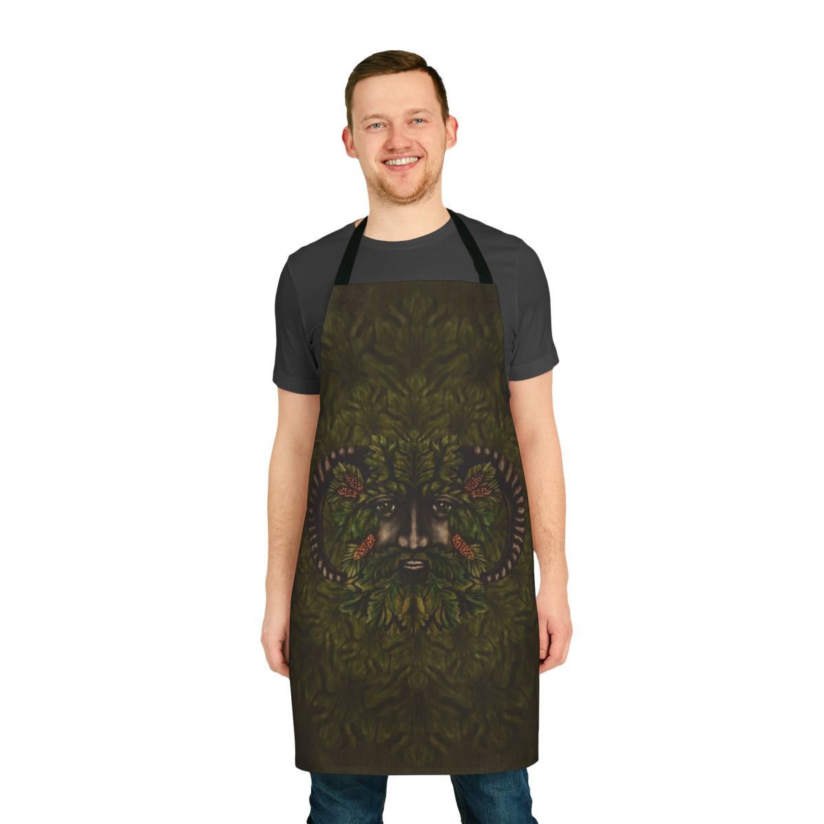 Green Man Foliate Head Nature-Inspired Apron