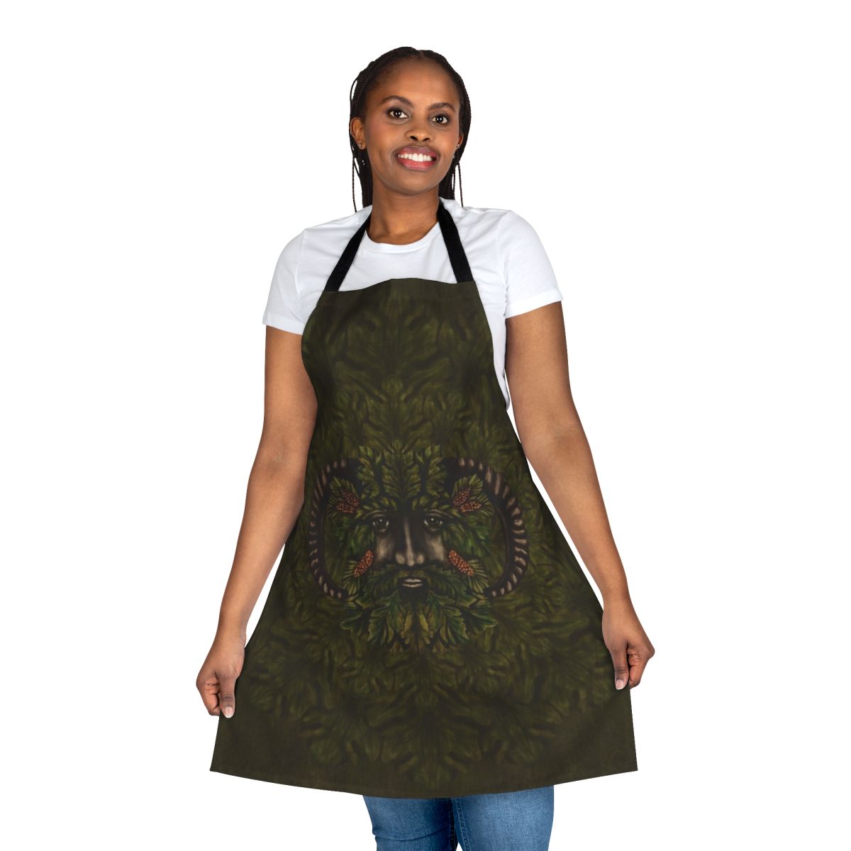 Green Man Foliate Head Nature-Inspired Apron