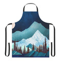 Vibrant and modern apron featuring a moon-themed abstract landscape design
