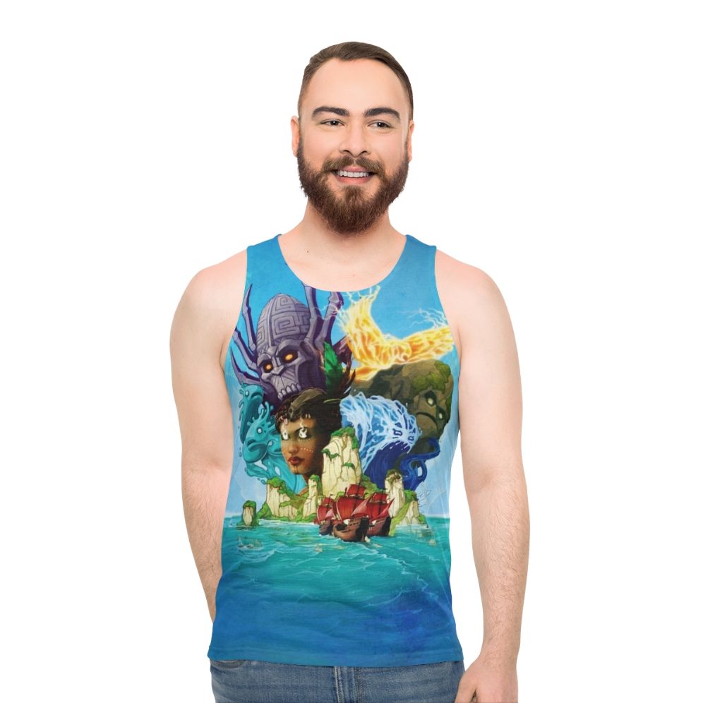 Nature inspired unisex spirit island graphic tank top
