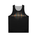Colorful geometric nature music sound wave unisex tank top