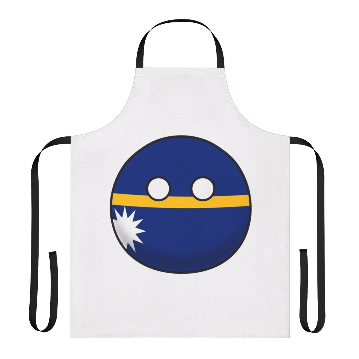 Nauru-themed countryball design printed on a high-quality apron