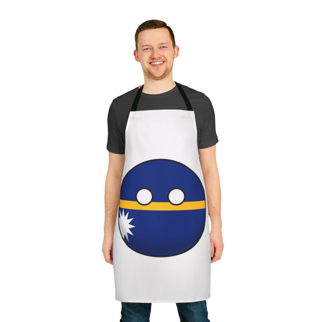Nauru-themed countryball design printed on a high-quality apron