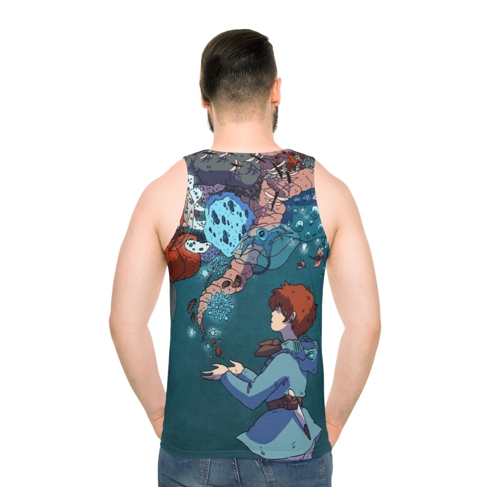 Nausicaa unisex tank top with nature and bug pattern design