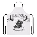 Black Sails Inspired Nautical Cooking Apron with Pirate Flags and Skull Imagery