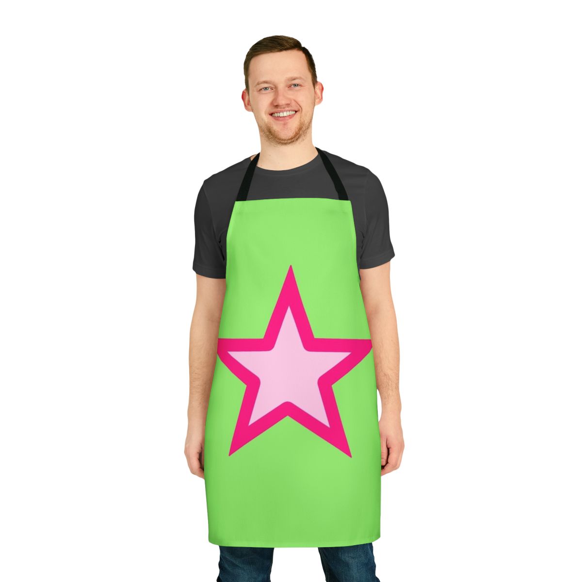 Spongebob-themed apron with a sea star savior design