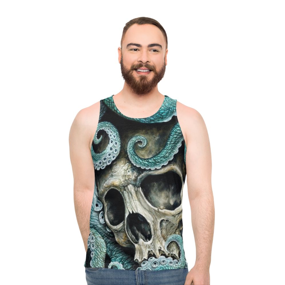 Nautical Undersea Macabre Artwork Unisex Tank Top