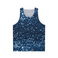 Navy blue glitter simulated tank top