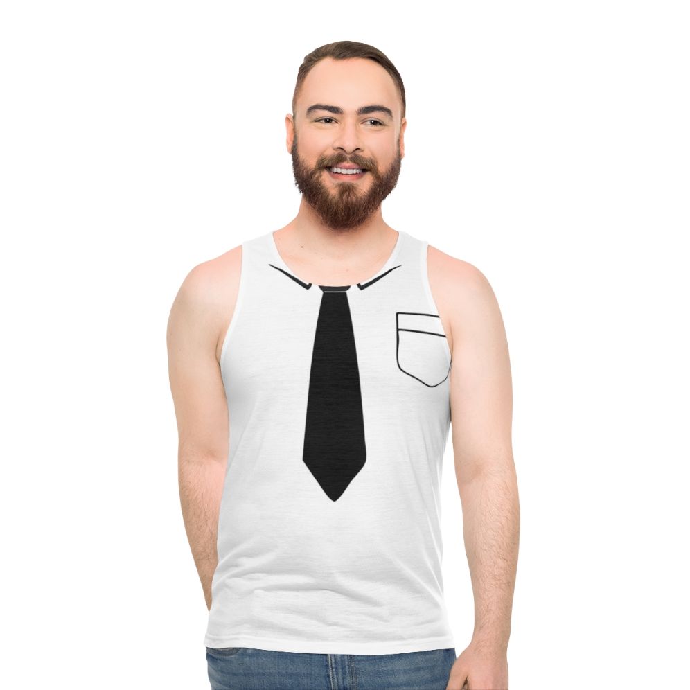 Necktie unisex tank top