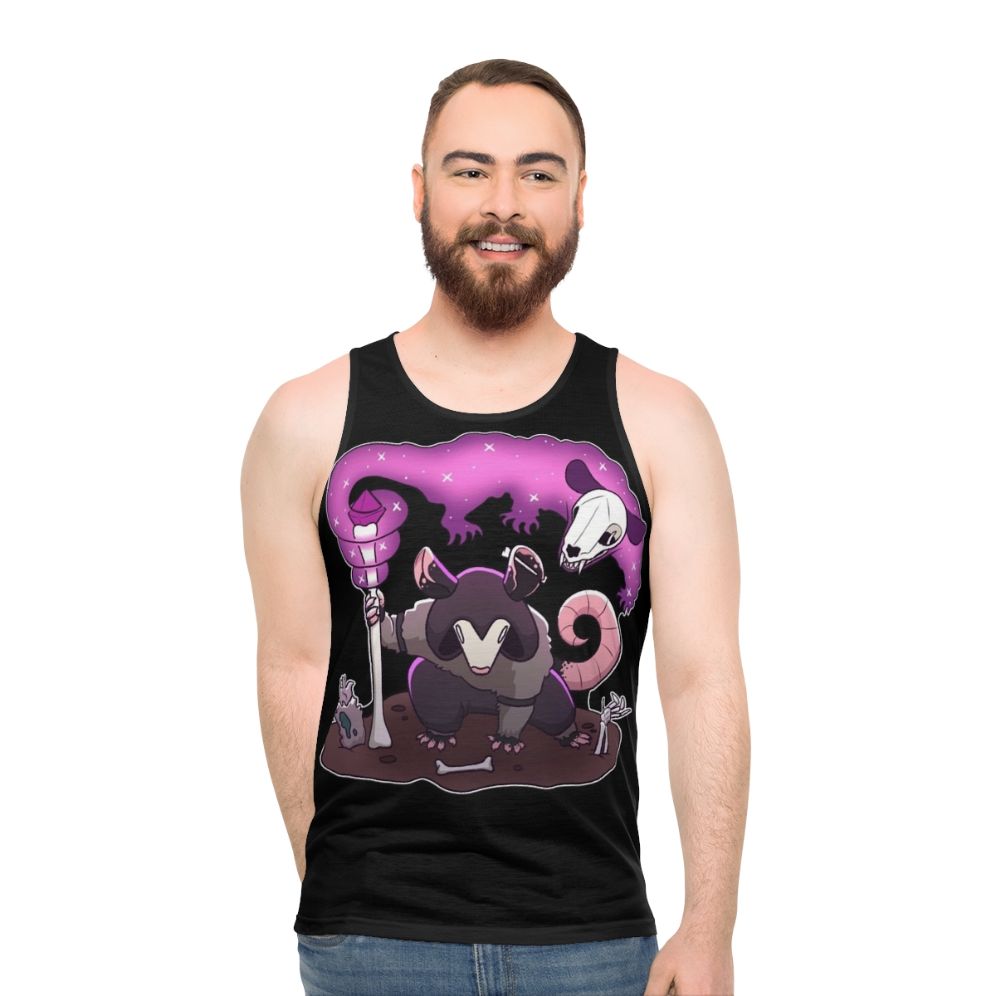 Necromancer Opossum Unisex Fantasy Tank Top