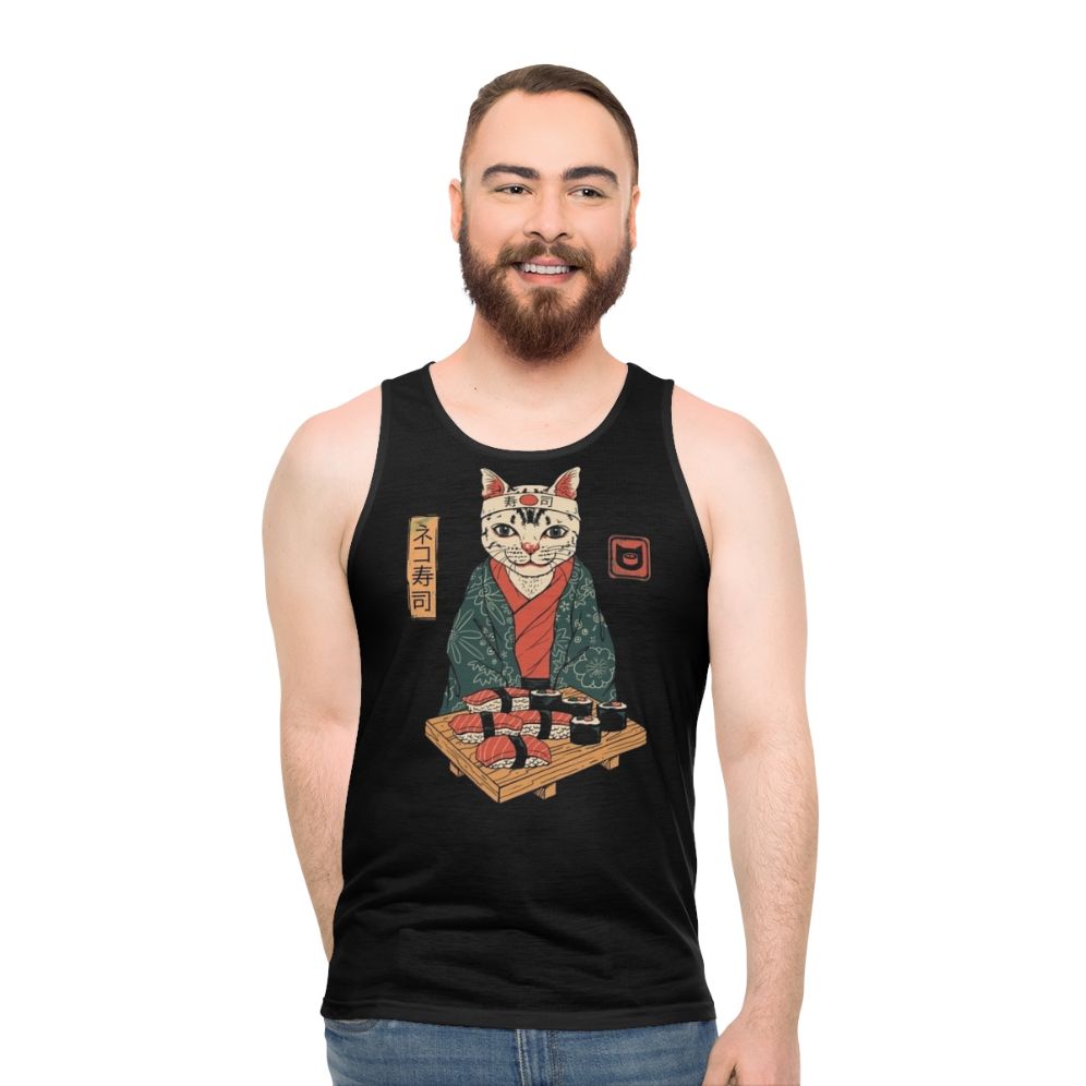Neko Sushi Bar Unisex Graphic Tank Top