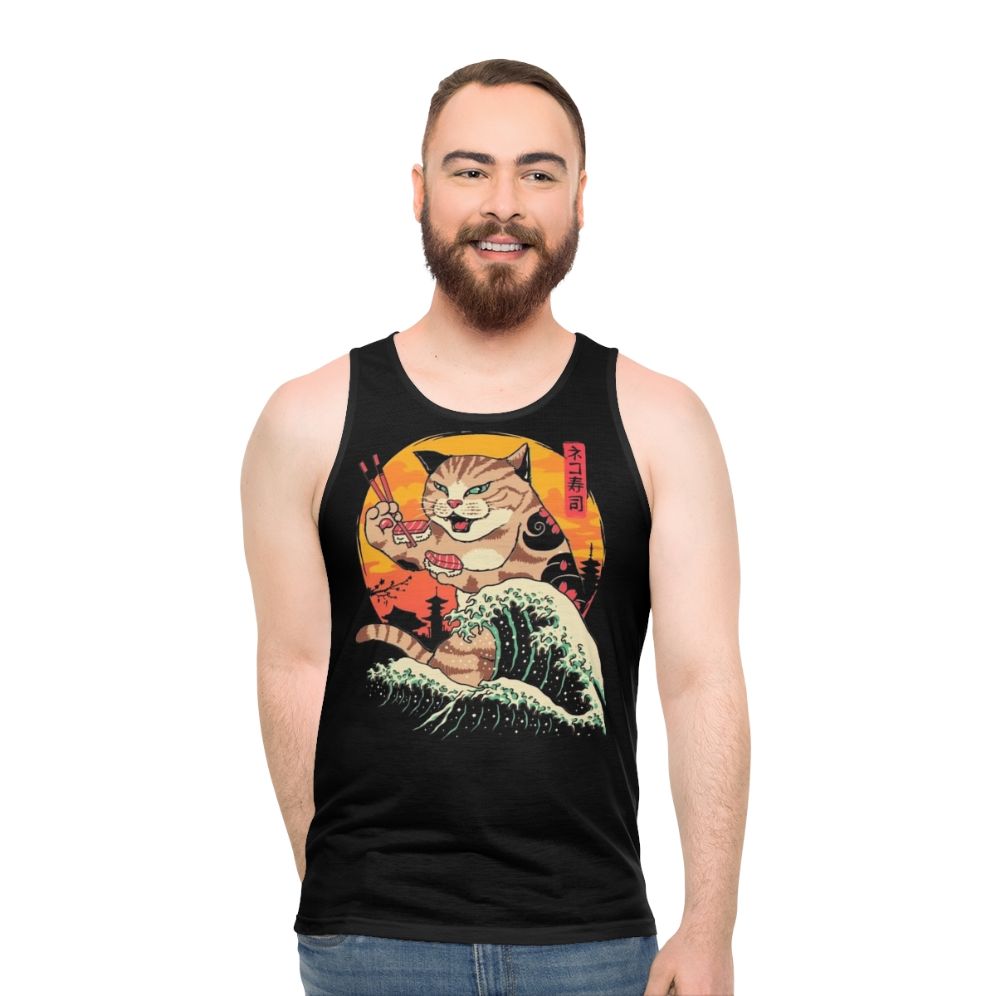 Neko Sushi Wave Unisex Tank Top